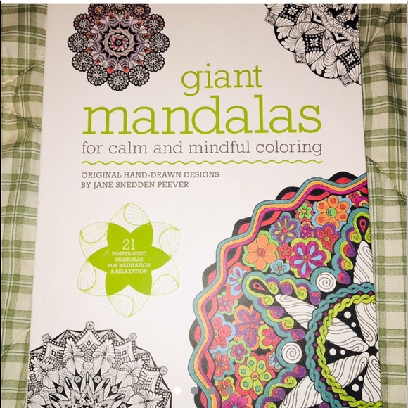 Other - BRAND NEW GIANT MANDALA COLORING BOOK ANXIETY